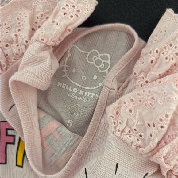 Hello Kitty Pink Kids Top with Colorful Print - Picture 2 of 2